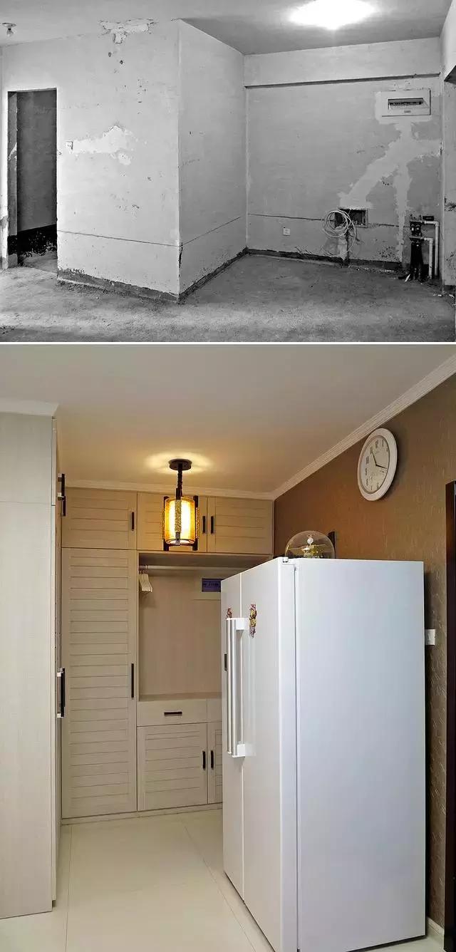 70平两室一厅装修前后效果图对比 厨房和卫生间真有个性!