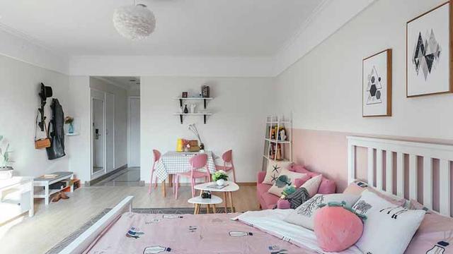 充满少女心的单身小公寓设计 给人一种很休闲温馨的家